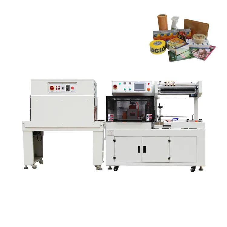 Automatic L Type Shrink Wrapping Machine Heat Shrinking Tunnel Sealing Machine for Carton Paper Box Food