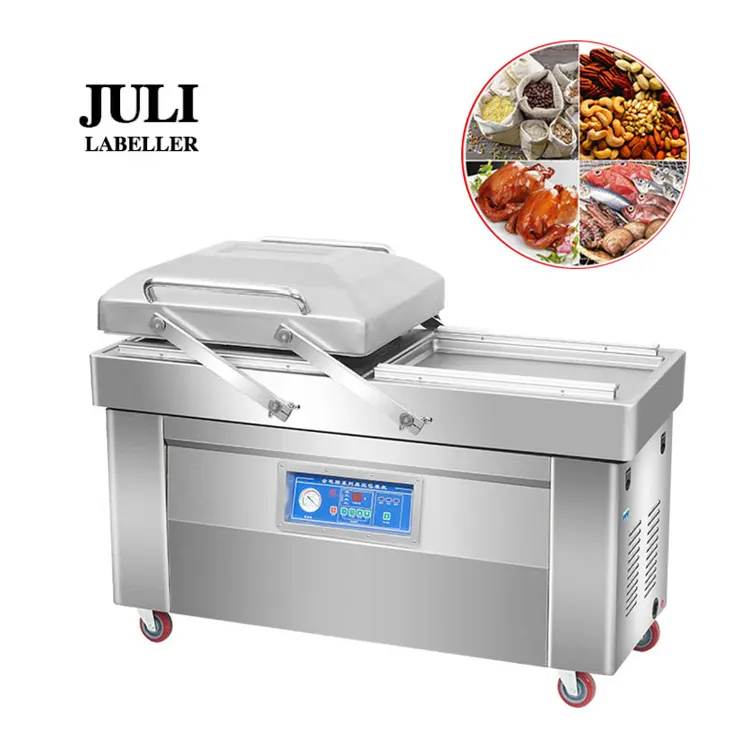 Dz500 Automatic Double Chamber Vacuum Packing Machine Meat Vacuum Machine Vacuum Sealer Machine Packaging