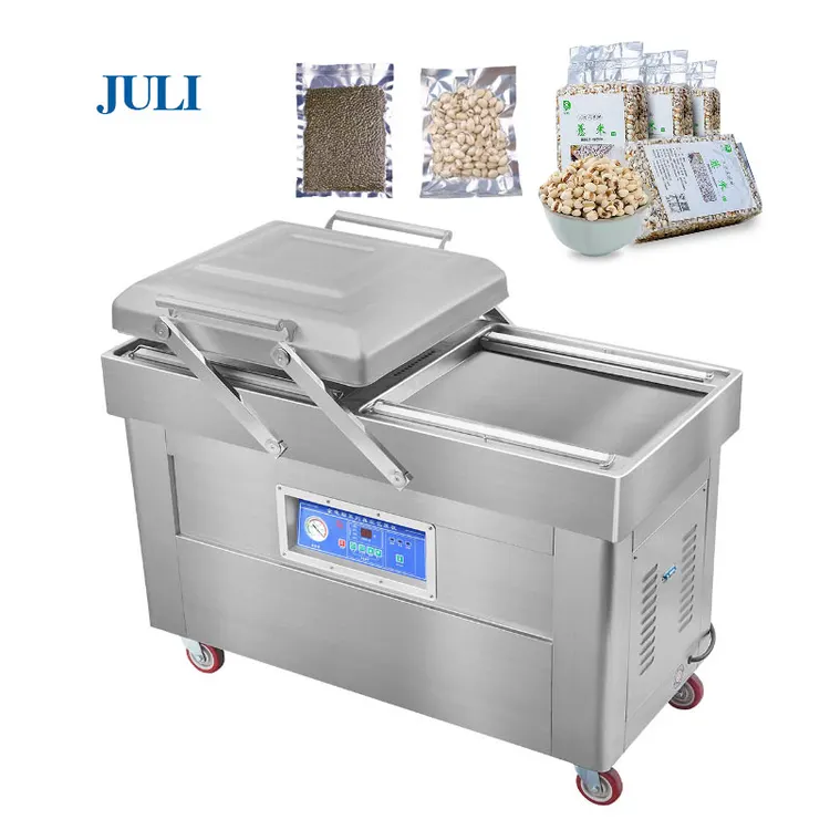 Manufacturers Industrial Chicken Plastic Double Vacuum Chamber Sealer Packaging Double-Chamber Vacuum Packing Machine