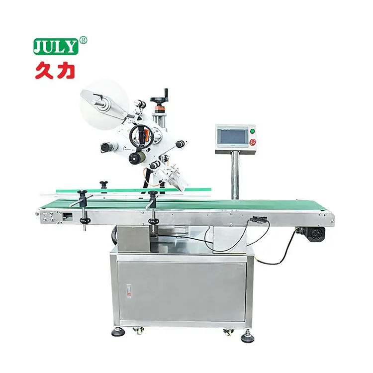JULY Custom Three-sided Vertical Labeling Machine for Carton square Bottle Side Labeling