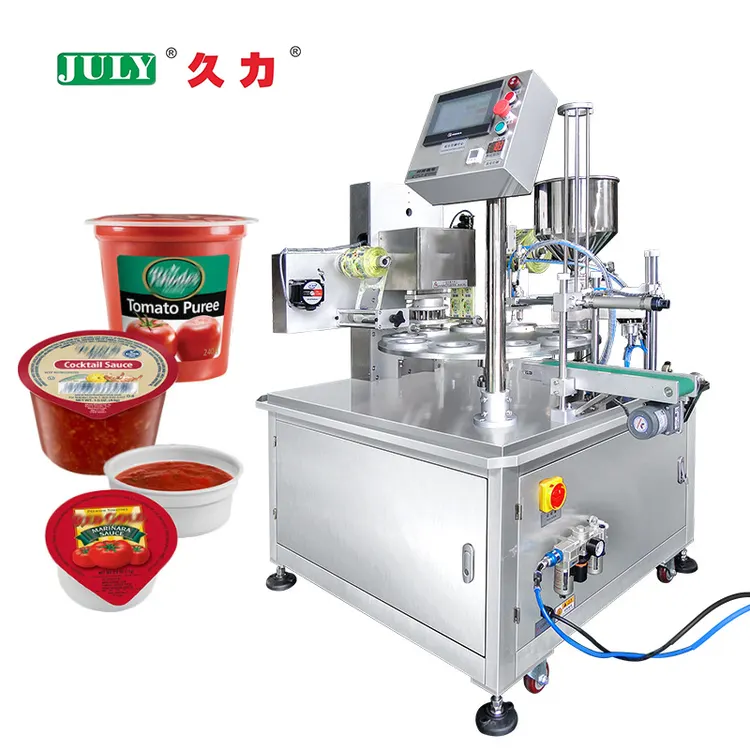 Tomato Sauce Cup Liquid Powder Filling Sealing Machine for Jelly Sauce Coffee