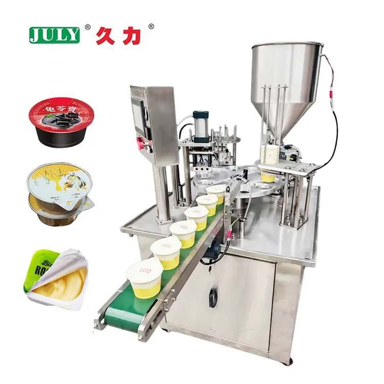 Automatic Coffee K Cup Yogurt Milk Honey Filling and Sealing Machine Jam Blister Machine Packaging Machine Factory
