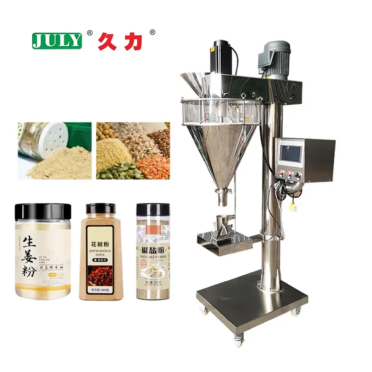 Electric Semi-automatic Powder Filling Machine Screw Rod Dosing Filler for Bottles Seasoning Granules