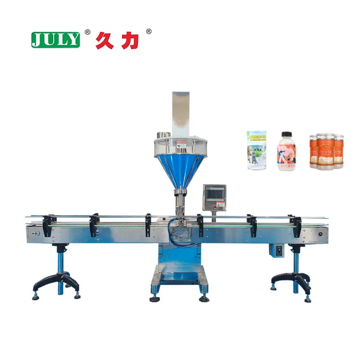 Automatic Powder Filling Machine Auger Filler with Conveyor Belt for Spice Flour Granular Powder Industrial Packaging
