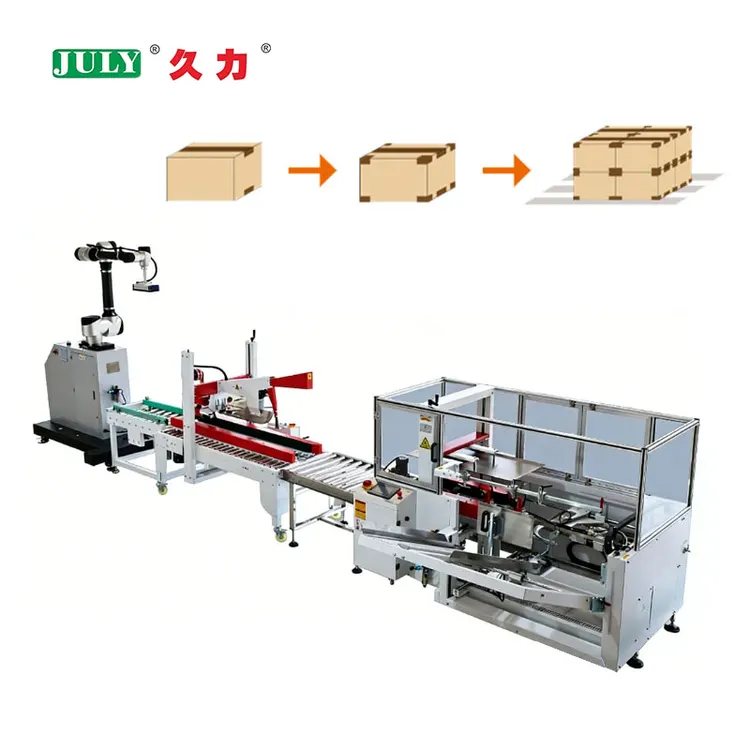 Automatic Cartoning Forming Sealing Machine Palletizing Stacking Packing Machine Line