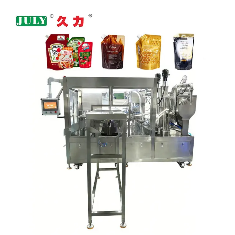Energy Saving Automatic Liquid Food Sauce Stand-up Bag Filling Packing Machine