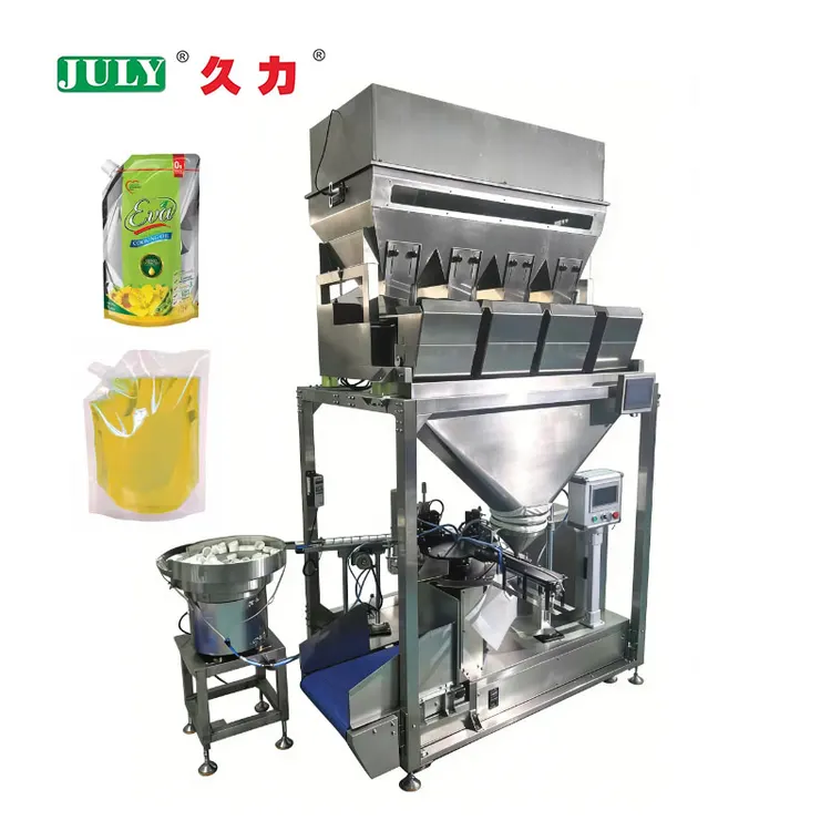 High Speed Rotary Automatic Juice Milk Beverage Premade Bag Filling Capping Machine