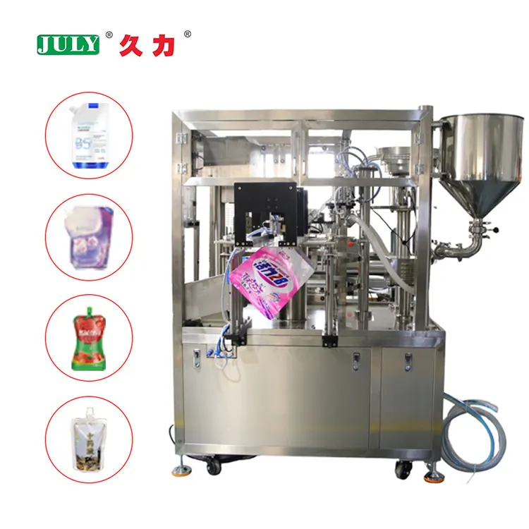 Multi-function Automatic Chili Sauce Tomato Paste Premade Bag Filling Capping Machine
