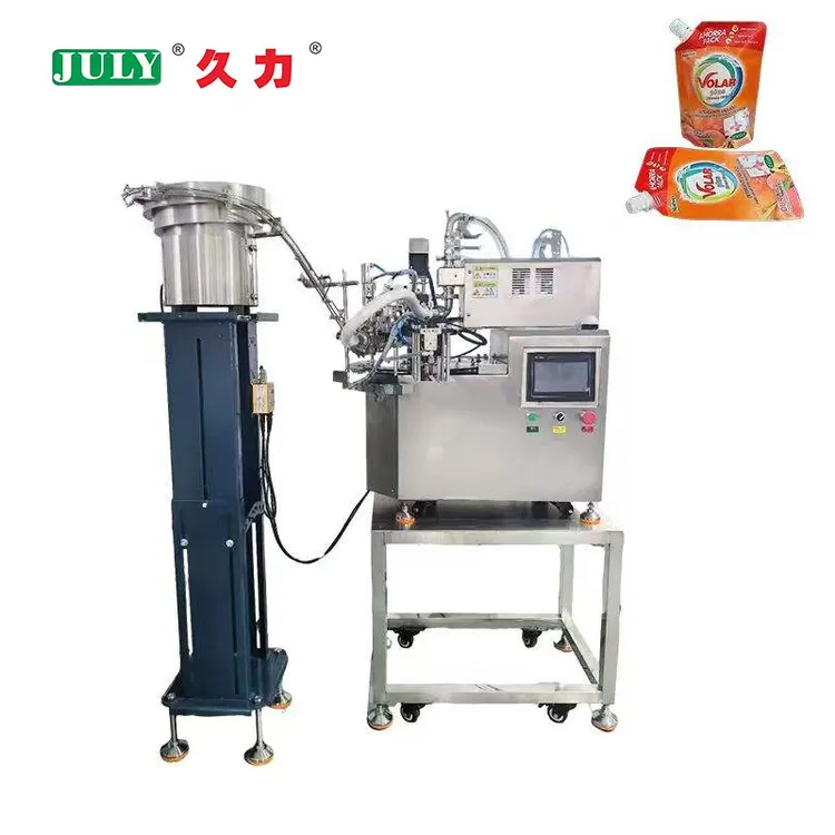 Tabletop Automatic Mini Liquid Sauce Stand-up Bag Filling Sealing Machine