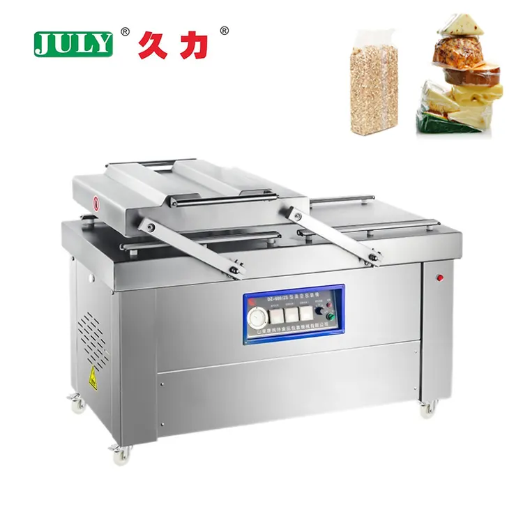 Heavy Duty Double Chamber Vacuum Sealer with Powerful Pump for Commercial Use