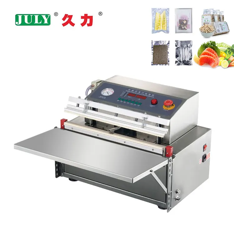 Nitrogen Gas Flush External Vacuum Packaging Sealing Machine for Fresh Vegetable and Fruit