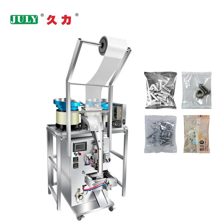 Durable Fully Automatic Vertical Form Fill Seal Screw Hardware Counting Packing Machine