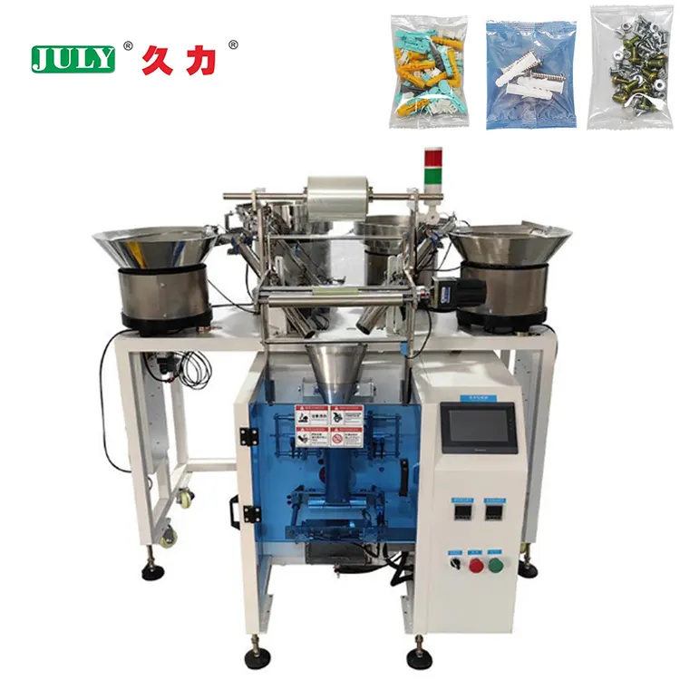 Fully Automatic Sealing Four Disc Counting Packaging Machine for Processing Plant Furniture Hardware