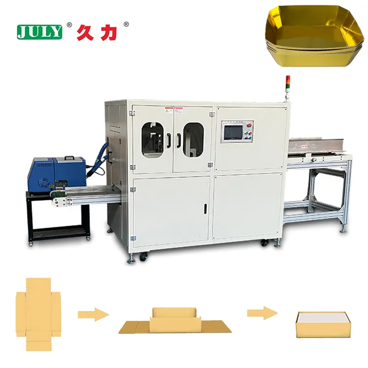 Hot Sale Automatic Hot Melt Adhesive Top and Bottom Folding Box Machine for Food & Fruit Packaging