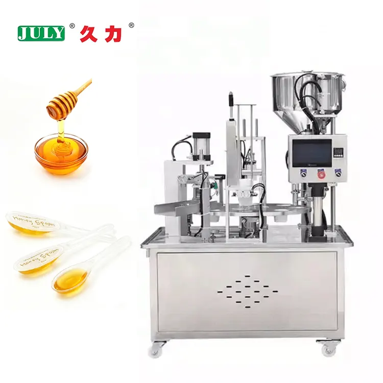 Multi-purpose Multi-head Honey Spoon Filling and Sealing Machine Plastic Cup Coffee Capsule Filling Sealing Machine