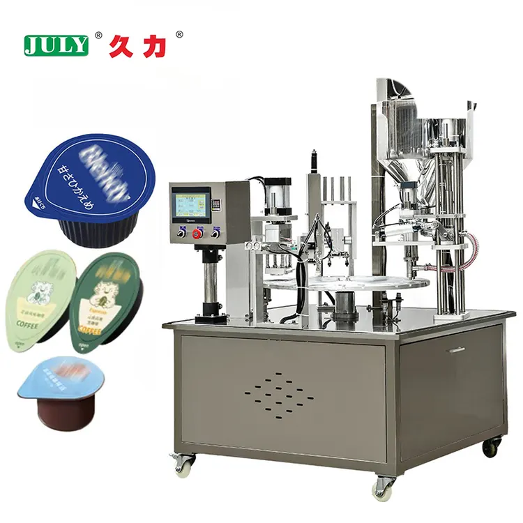 Automatic Electric Driven K-Cup Nespresso Capsule Filling and Sealing Machine for Yogurt Coffee Honey
