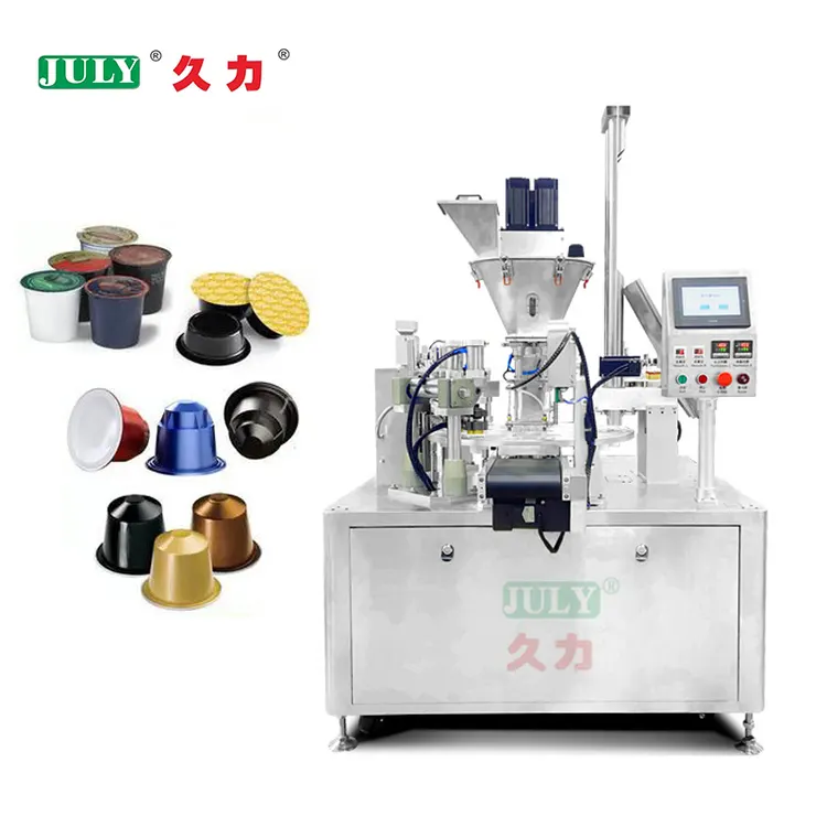 Food Grade Standard Rotary Type Coffee Mini Plastic Cup Rotary Fill Seal Machine Paste K Cup and Nespresso Fill Machine