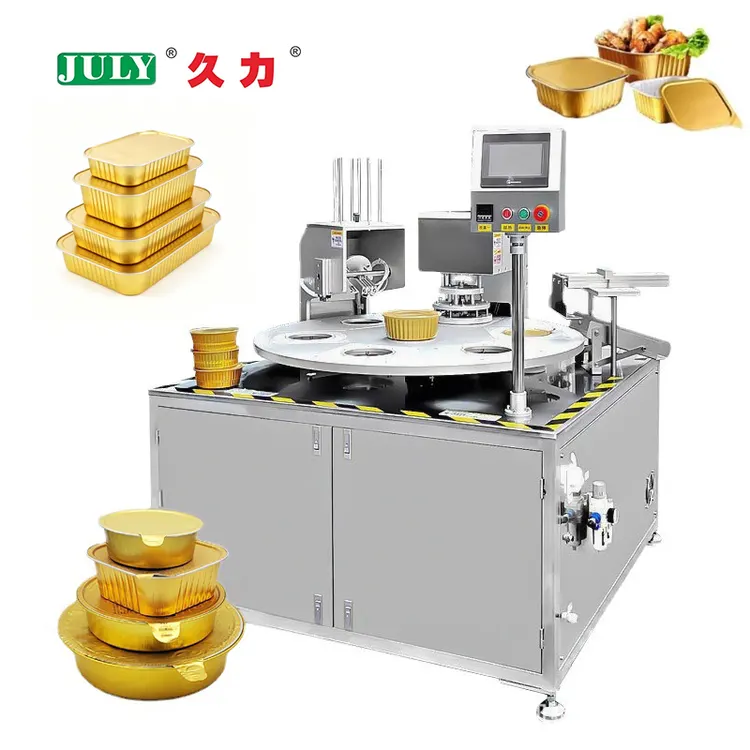 Customized Automatic Tin Foil Box Sealing Machine Aluminum Foil Box Packaging Machine
