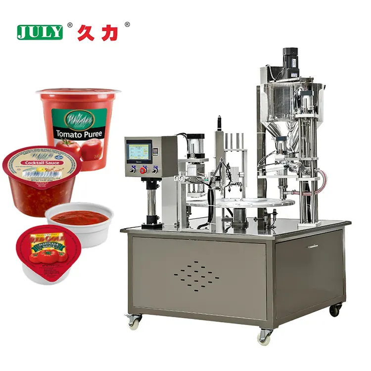 High Efficiency Rotary Type Ketchup Filling and Sealing Machine Sauce and Paste Filling Machine