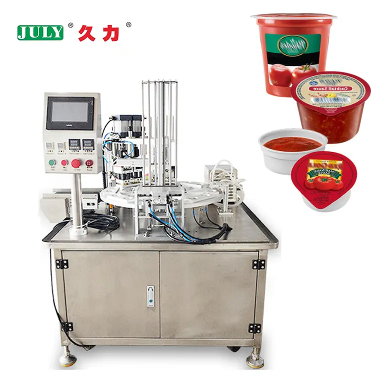 Automatic Rotary Ketchup Liquid Filling and Sealing Machine