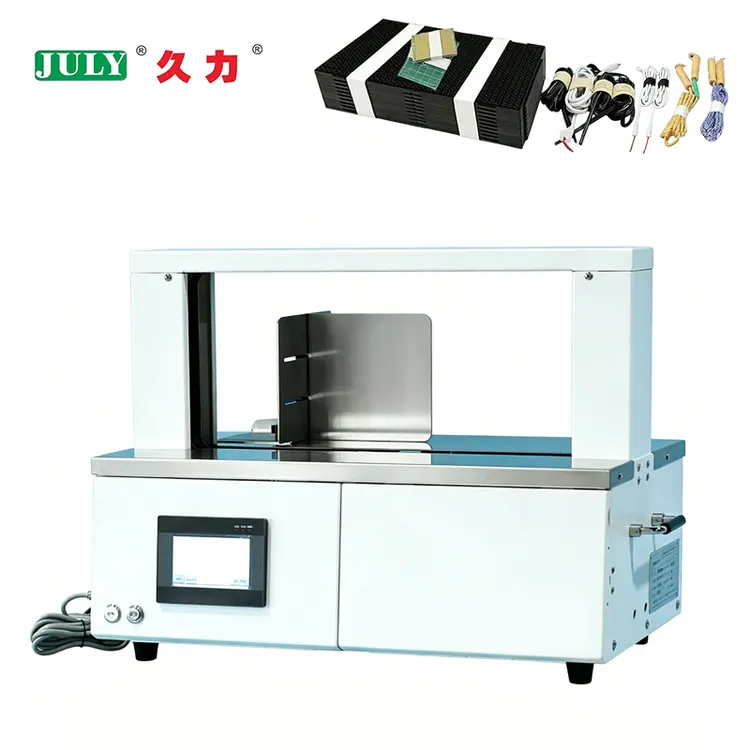 Small Hot Melt Packaging Banding Machine Opp Film Roll Electric Food Vegetable Strapping Machine