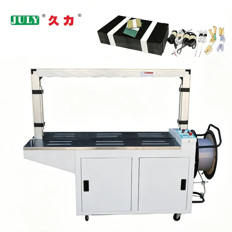 Automatic Strapping Plastic PP PET Belt Strap Machine Big Carton Box Case Strapping Packing Machine