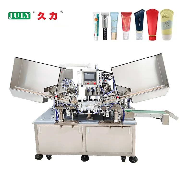 Automatic Double Station Plastic Aluminum Soft Tube Filling and Sealing Machine for Hose Gel Toothpaste Lotion Cosmetic Cream