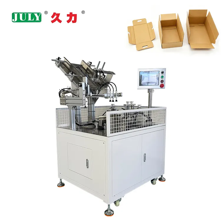 Electric Automatic Paper Box Folding Machine for Apparel Carton Opening and Buckle Bottom Folding