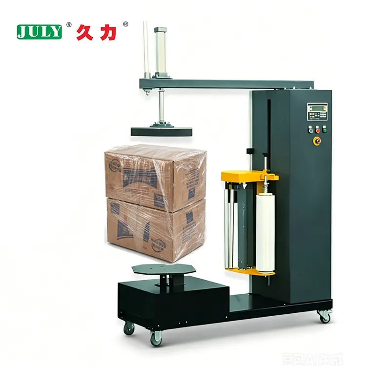 Electric Carton Case Stretch Wrapping Machine for Small Carton Box Beer Jar Package
