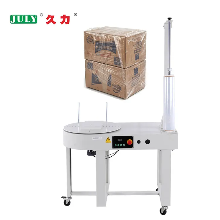 Semi-Automatic Electric Film Pallet Winding Machine for Carton Wooden Case Small Carton Box Stretch Film Wrapping Machine