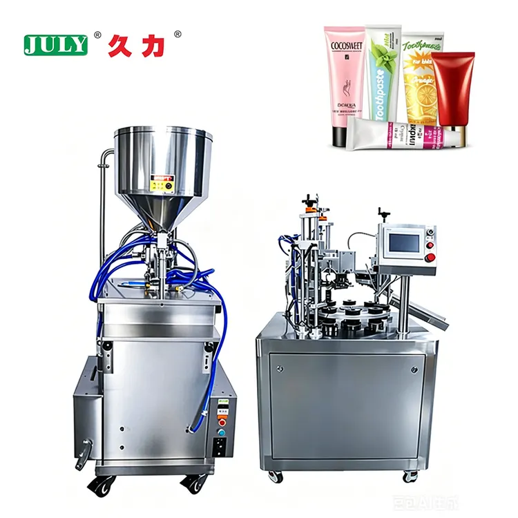 Semi-Automatic Toothpaste Tube Filling and Sealing Machine for Facial Cleanser, Hair Dye, and Skincare Products