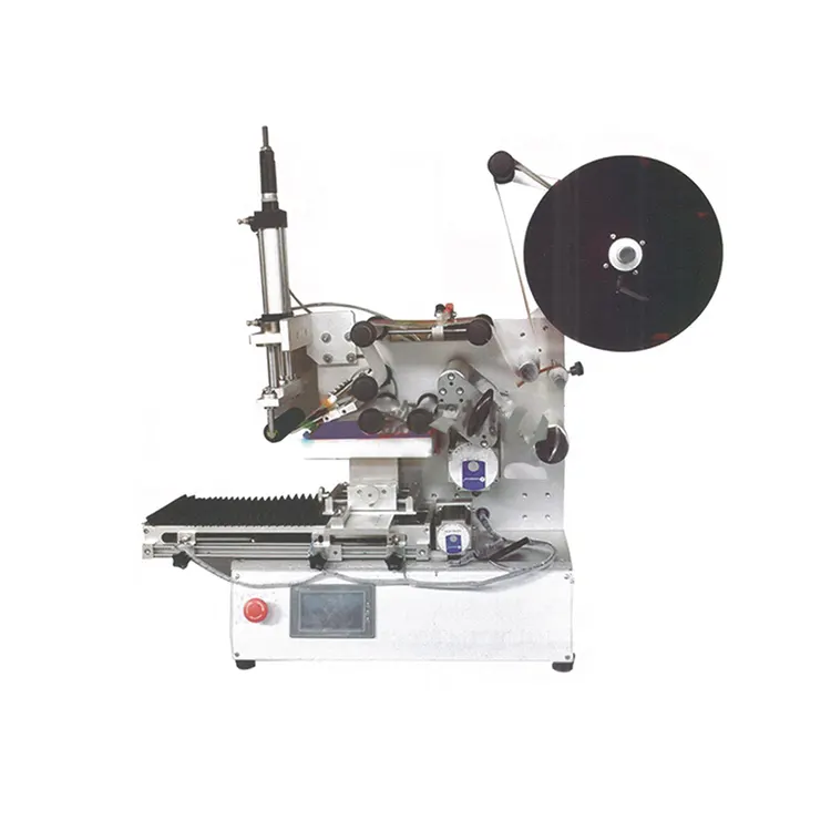 Semi-automatic Flat Front and Back Labeling Machine Front and Back Rolling Machine square Bottle Taper Flat Bottle Toy Film