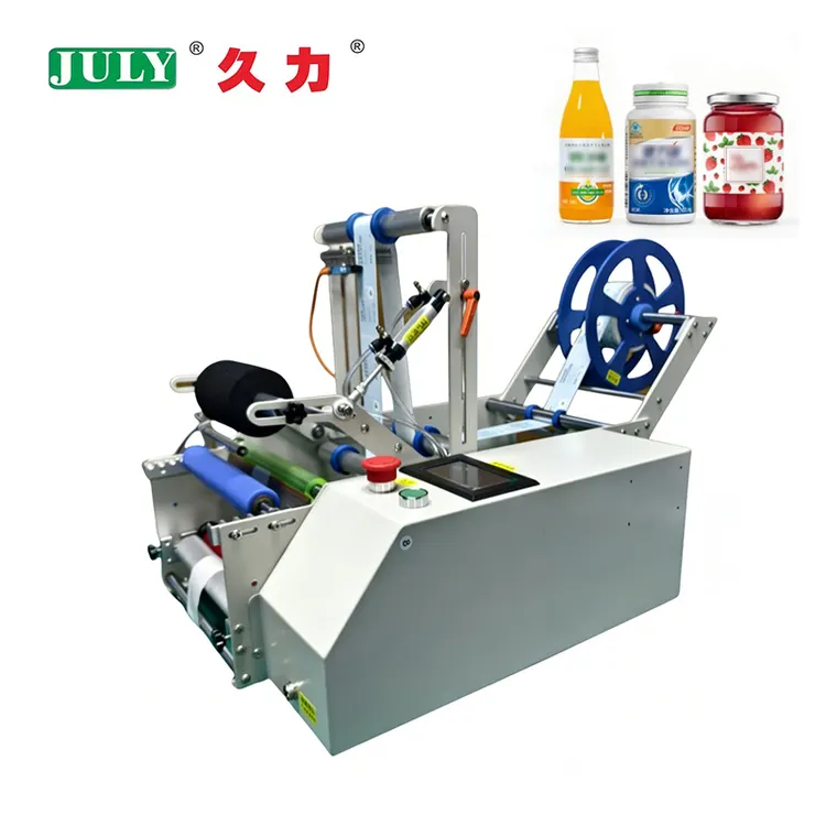 Semi-Automatic Water Round Bottle Labeling Machine Portable Labeller for Plastic Bottles