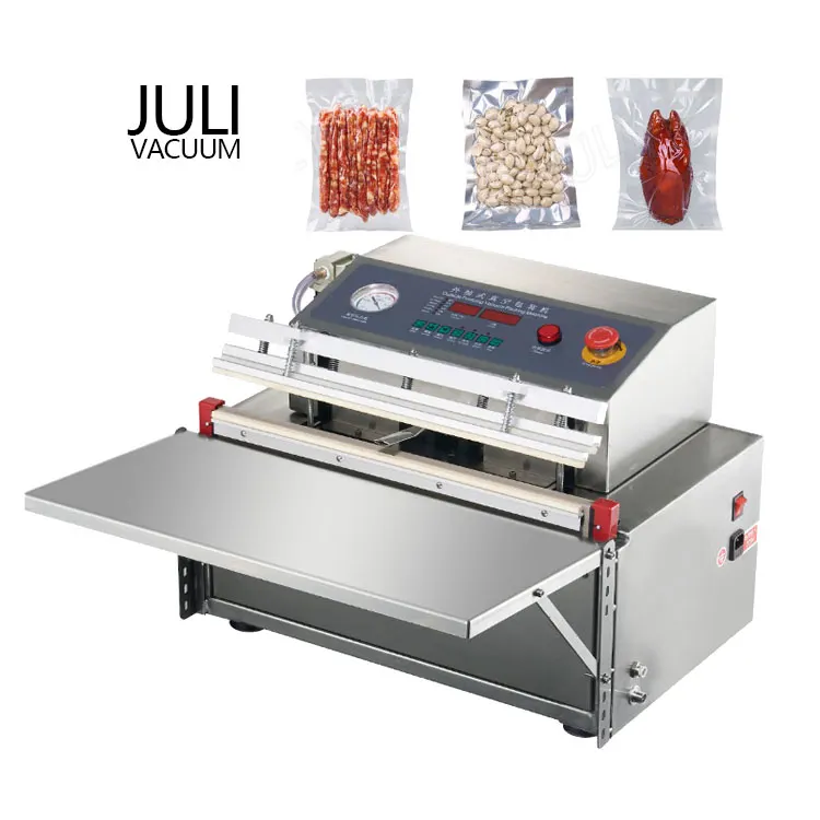 600 Single Chamber Inflating Food Meat Pumping Fruit Vegetable External Vacuum Packaging Machine Sealing Machine