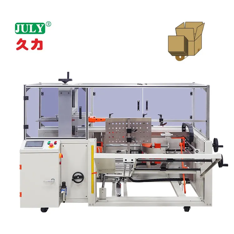 Fully Automatic Carton Carton Erector With Bottom Tape Sealer Packing Line Designing