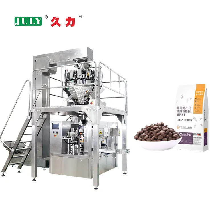 Multihead Scale Premade Bag Packing Machine with Automatic Feeding Systems