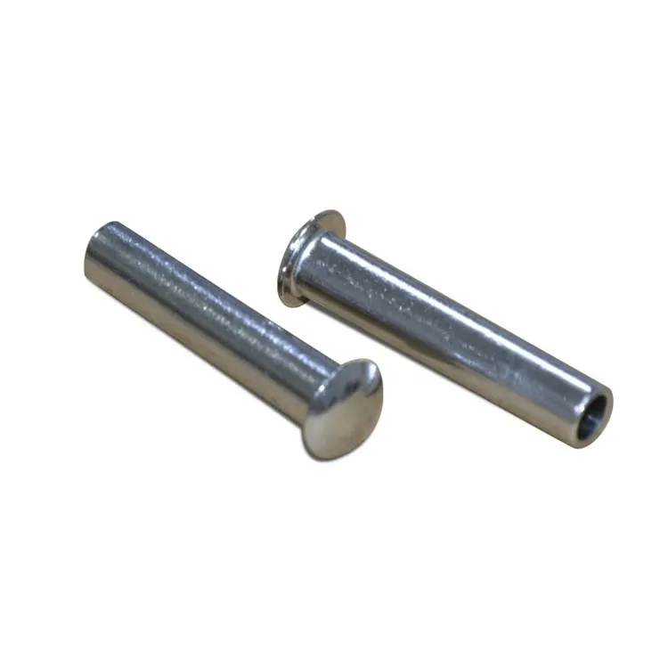 Custom Solid Hollow Mushroom Head Carbon Steel Zinc Plated Semi Aluminium Stainless Steel Full Head Rivet