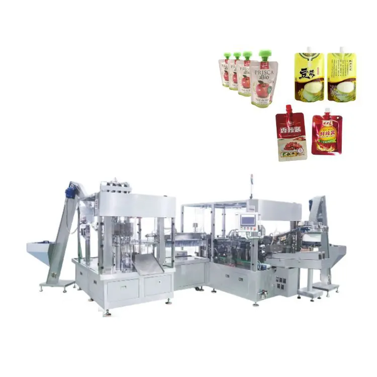 Sealing Machines for Standup Liquid Bag Water Juice Lotion Paste Jam Fruit Juice Spout Pouch Insert