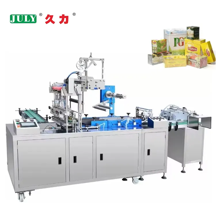 Automatic 3D Cellophane Over Packing Wrapping Machine for Perfume Chocolate Gift Box Transparent Film Packing Machine