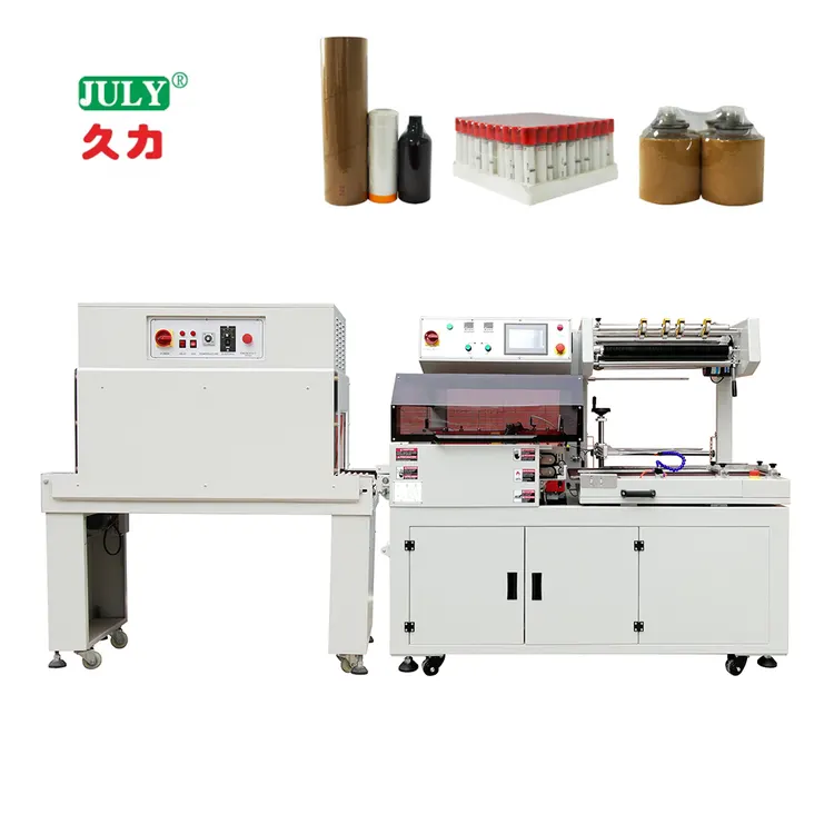 Automatic Chocolate Makeup Box Paper Roll Transparent Film Shrink Packaging Machine