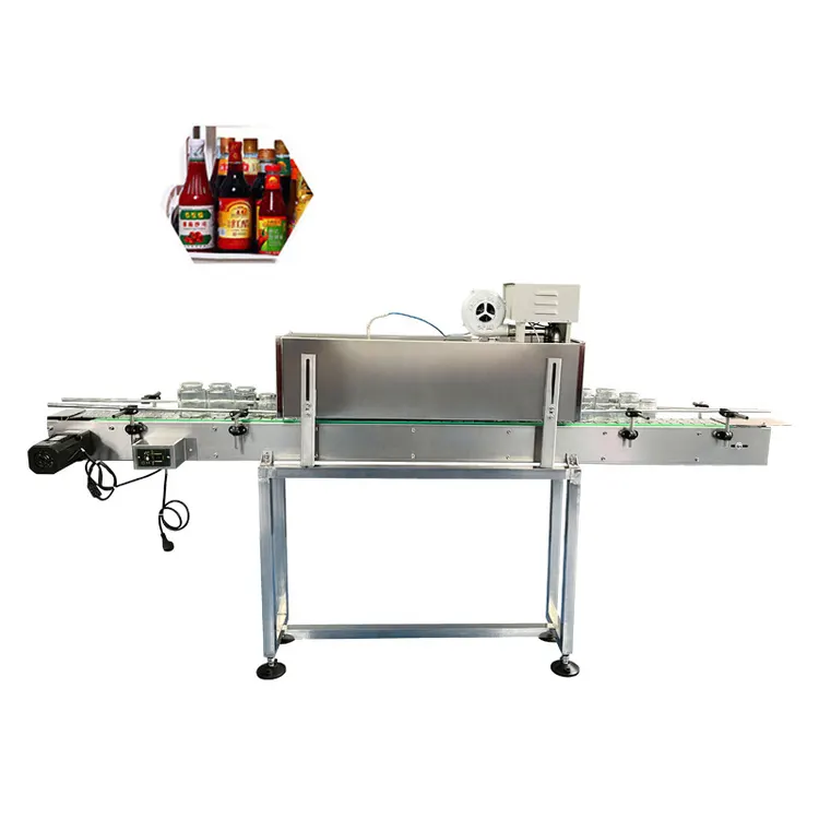 New Automatic Heat Collection Film Sealing Machine Automatic Heat Shrink Rubber Cap Machine Bottle Mouth Film Sealing Machine