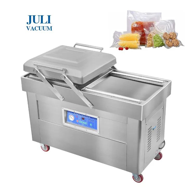 Double-Chamber Vacuum Packing Machine Chicken Plastic Double Vacuum Chamber Sealer Packaging