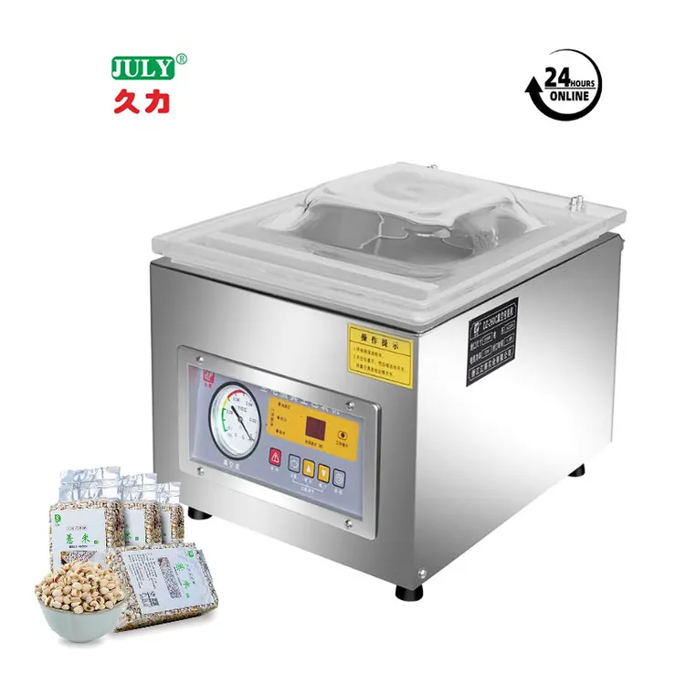 DZ-260C Small Vacuum Packaging 24H Working Vacuum Sealer for Rice Meat Vegetables