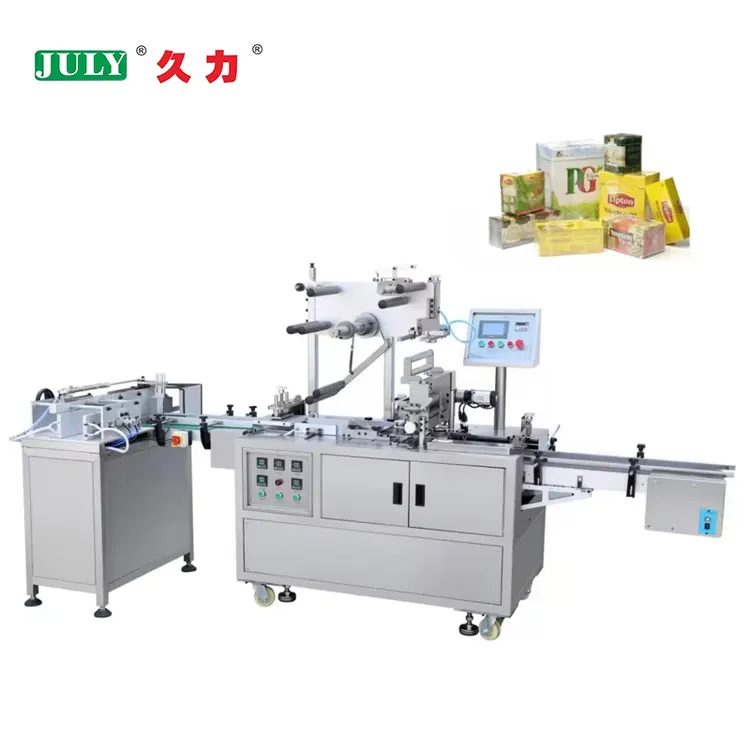 650 Automatic 3D Cellophane Over Packing Wrapping Machine for Perfume Chocolate Gift Box Transparent Film Packing Machine