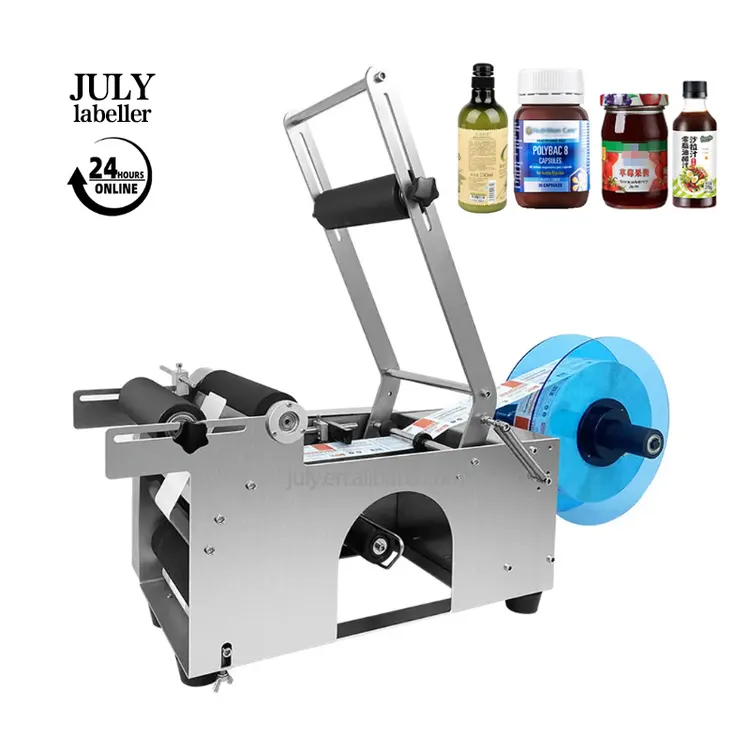 High Speed Supplier Label Machine Automatic Desktop Bag Pouch Card Flat Labeling Machine