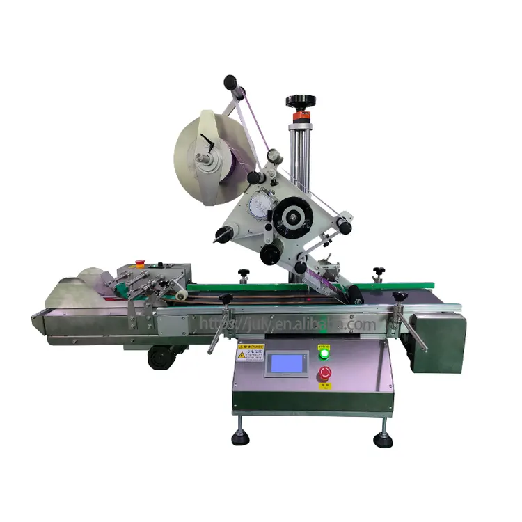 High Speed Supplier Label Machine Automatic Desktop Bag Pouch Flat Labeling Machine With Encoder