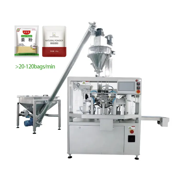Automatic Screw Feeding Premade Bag Powder Filling Machine Stand up Pouch Coffee Powder Packaging Machine