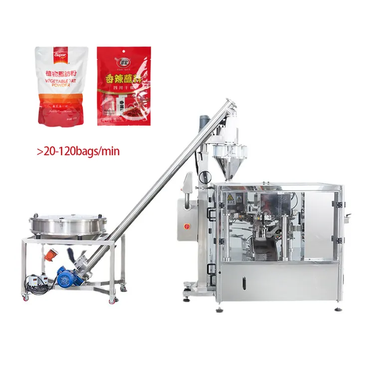Vertical Screw Feeding Automatic Flour Packing Machine Premade Bag Packing Machine