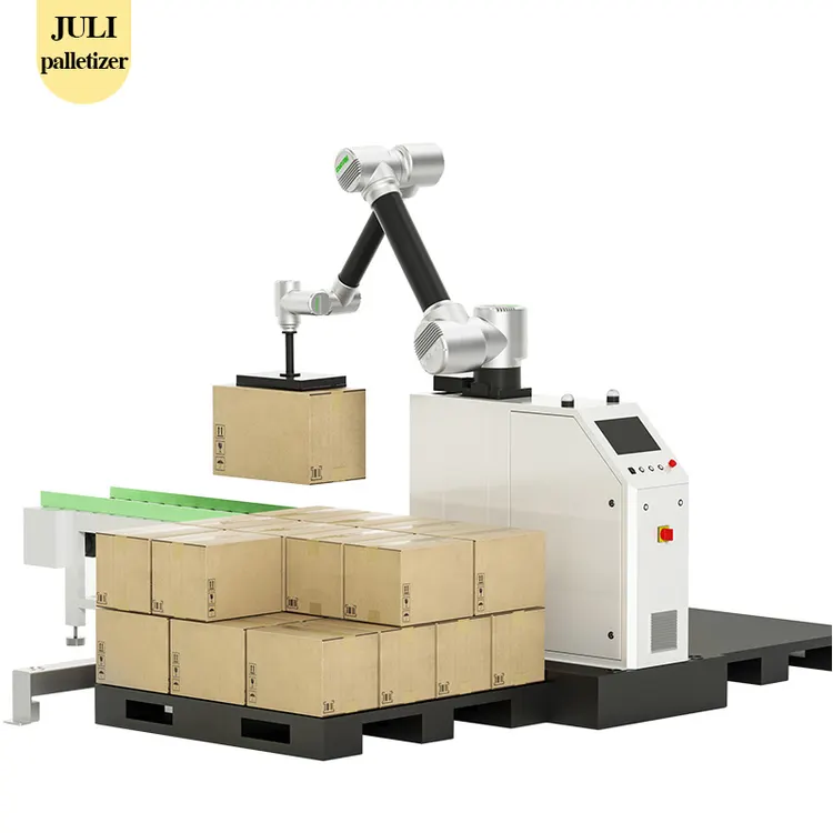 Collaborative Robot Palletizer Stacking Machine 10kg 20kg Bottles Bags Carton Cobot Palletizer