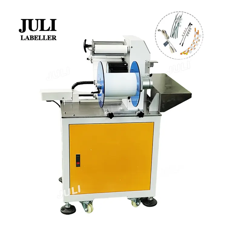 Semi Automatic Self-adhesive Stickers Folding Type Flag Labeling Machine for Wires Tubes